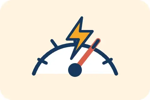 AI 極速模式與速度表示意
